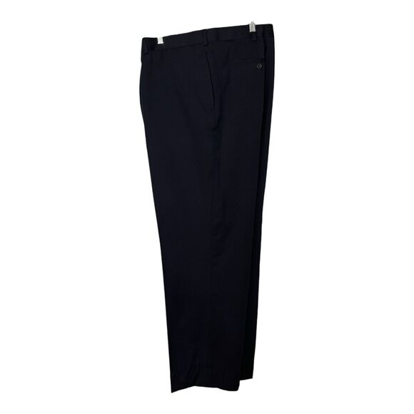 Joseph & Feiss Men’s 100% Wool Navy Blue Dress Pants Size 52R Flat Front - Picture 4 of 15